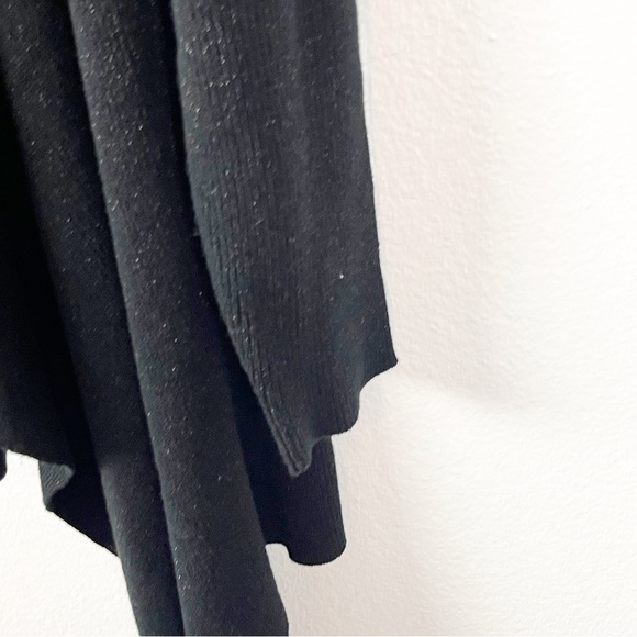 TORRID Black Metallic Open Front Long Sleeves Waterfall Cardigan, Size 0X - Picture 6 of 7